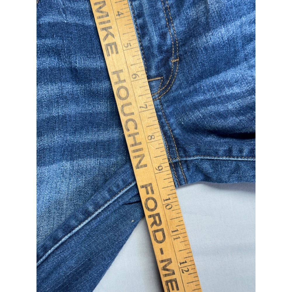 American Eagle Kick Boot Super Stretch Blue Denim Jeans Size 8 Regular - Picture 8 of 9